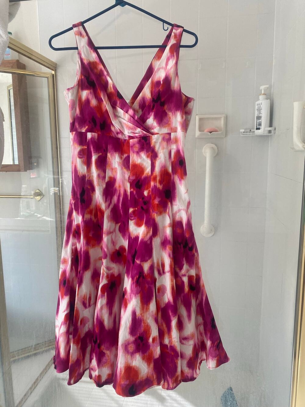 Chetta b  size 6 gorgeous floral white pink orange a line dress Indonesia